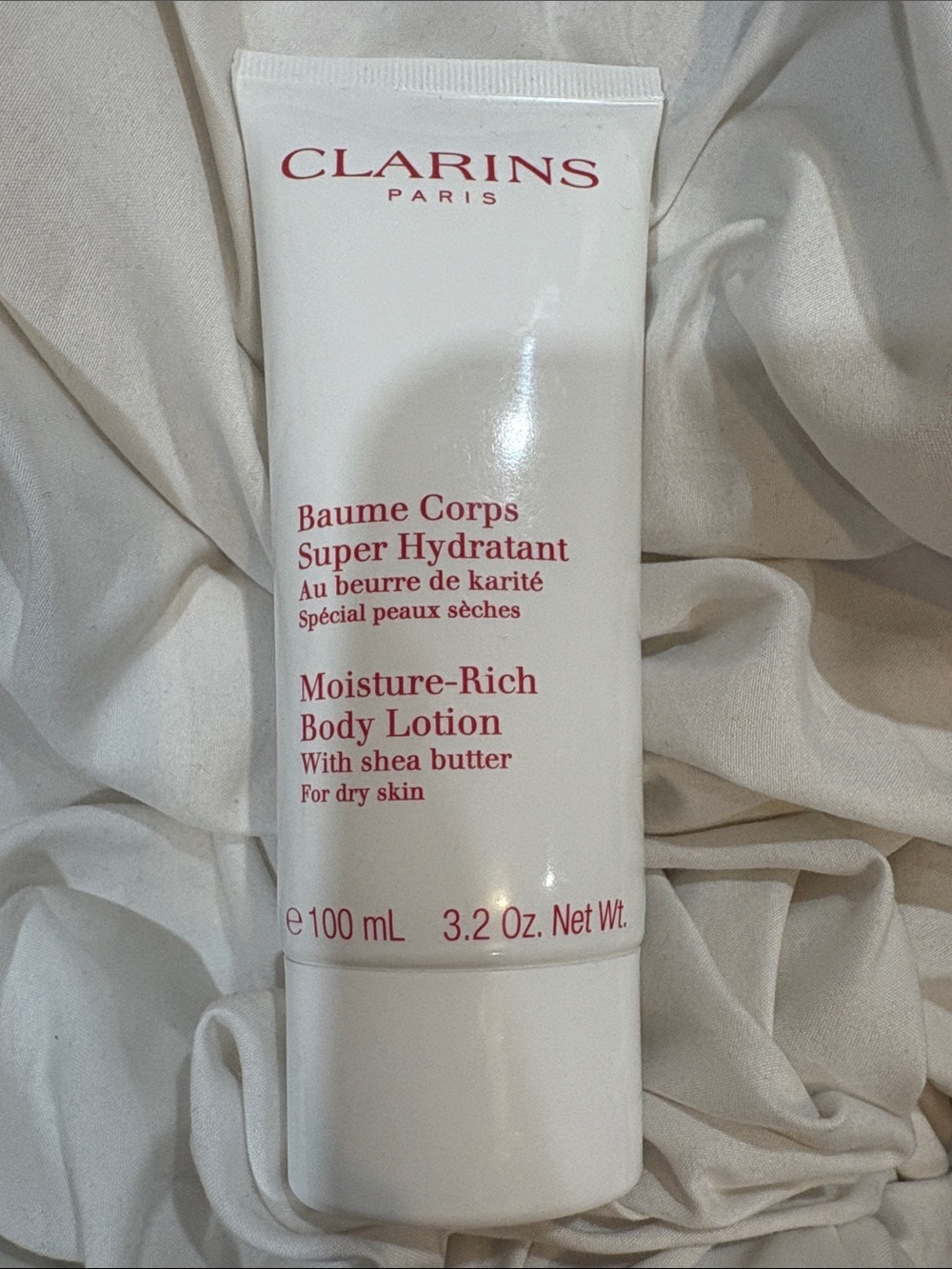 Clarins White Tube Moisture-Rich Body Lotion NEW UNUSED NO BOX 100mL